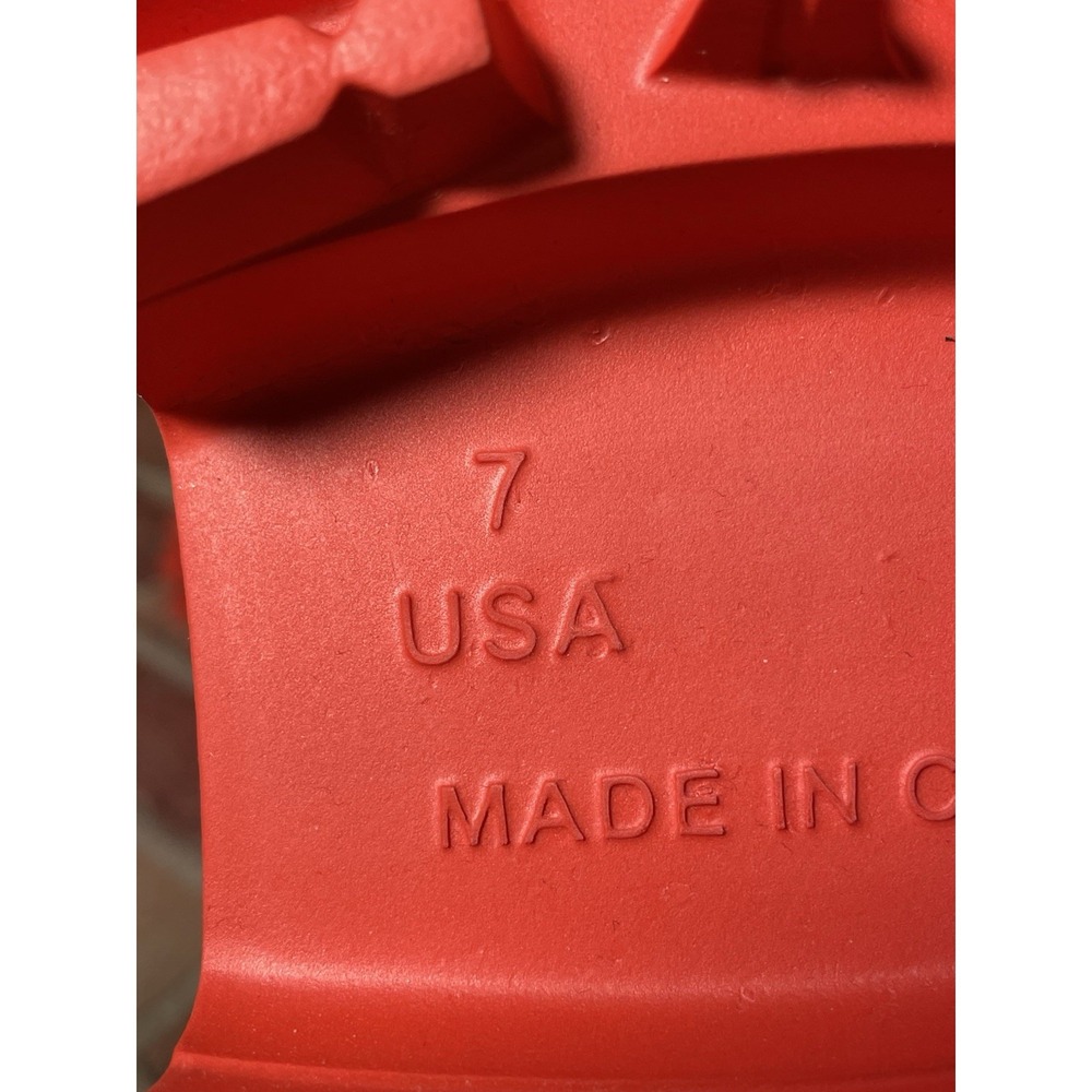 Jeffrey Campbell Bubblegum Red Platform Clogs Lug Sole Mules Womens Size 7 38 - Picture 8 of 8